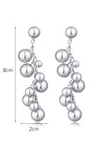 1 Pair Vintage Style Solid Color Alloy Silver Plated Drop Earrings main image 2