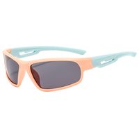 Casual Sports Color Block Ac Special-shaped Mirror Full Frame Kids Sunglasses main image 2