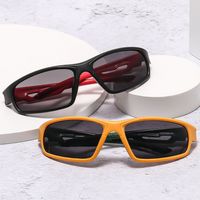Casual Sports Color Block Ac Special-shaped Mirror Full Frame Kids Sunglasses main image 1