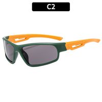 Casual Sports Color Block Ac Special-shaped Mirror Full Frame Kids Sunglasses sku image 2