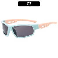 Casual Sports Color Block Ac Special-shaped Mirror Full Frame Kids Sunglasses sku image 3