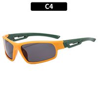 Casual Sports Color Block Ac Special-shaped Mirror Full Frame Kids Sunglasses sku image 4