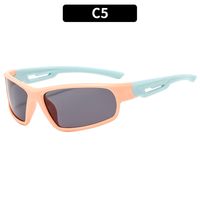 Casual Sports Color Block Ac Special-shaped Mirror Full Frame Kids Sunglasses sku image 5