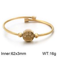 Vintage Style Round Infinity Heart Shape Stainless Steel 18K Gold Plated Bangle In Bulk sku image 2