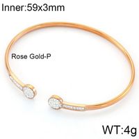 Vintage Style Round Infinity Heart Shape Stainless Steel 18K Gold Plated Bangle In Bulk sku image 5