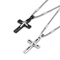 Hip-Hop Cross 304 Stainless Steel Polishing Unisex Pendant Necklace main image 1
