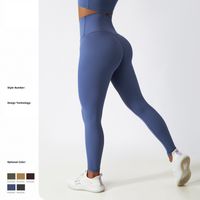 Sports Solid Color Nylon Spandex Active Bottoms Leggings main image 6