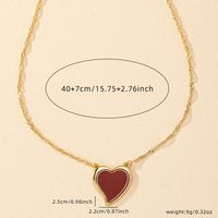 Classic Style Commute Heart Shape Ferroalloy Zinc Alloy Women's Pendant Necklace main image 2