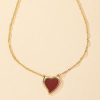 Classic Style Commute Heart Shape Ferroalloy Zinc Alloy Women's Pendant Necklace main image 3