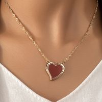 Classic Style Commute Heart Shape Ferroalloy Zinc Alloy Women's Pendant Necklace sku image 1