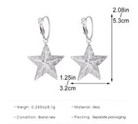1 Paire Style Simple Géométrique Star Placage Alliage Boucles D'oreilles main image 2