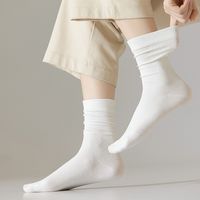 Women's Casual Solid Color Nylon Cotton Mesh Crew Socks A Pair main image 3