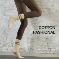 Femmes Des Sports Couleur Unie Coton Crew Socks Une Paire main image 2