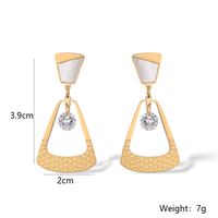 1 Pair Simple Style Commute Butterfly Plating Inlay 304 Stainless Steel Zircon 18K Gold Plated Drop Earrings main image 2