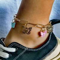 Simple Style Commute Butterfly Alloy Hollow Out Women's Anklet main image 1