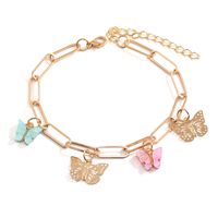 Simple Style Commute Butterfly Alloy Hollow Out Women's Anklet main image 4