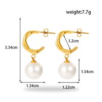 1 Paire Style Simple Rond Ovale Placage Acier Inoxydable Plaqué Or 18k Boucles D'oreilles main image 6