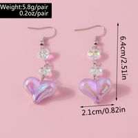1 Pair Cute Heart Shape Alloy Drop Earrings main image 7
