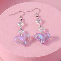 1 Pair Cute Heart Shape Alloy Drop Earrings main image 11