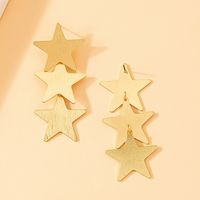 1 Pair Simple Style Star Alloy Drop Earrings main image 5