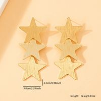 1 Pair Simple Style Star Alloy Drop Earrings main image 2
