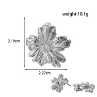 1 Pair Simple Style Flower Ginkgo Leaf Fish Tail Plating Stainless Steel 18k Gold Plated Drop Earrings main image 2