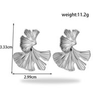 1 Pair Simple Style Flower Ginkgo Leaf Fish Tail Plating Stainless Steel 18k Gold Plated Drop Earrings main image 7