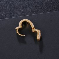 1 Pair Elegant Sweet Heart Shape Inlay Copper Zircon Earrings main image 10