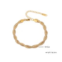 Simple Style Geometric Stainless Steel 18K Gold Plated Bracelets In Bulk sku image 5