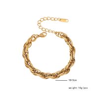 Simple Style Geometric Stainless Steel 18K Gold Plated Bracelets In Bulk sku image 4