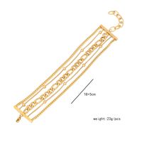 Simple Style Geometric Stainless Steel 18K Gold Plated Bracelets In Bulk main image 2