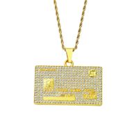 Hip Hop Couleur Unie Alliage Incruster Zircon Hommes Pendentif main image 5