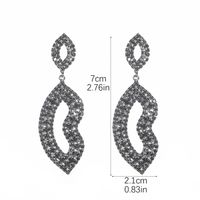 1 Pair Elegant Luxurious Solid Color Inlay Alloy Rhinestones Drop Earrings sku image 2