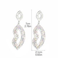 1 Paire Élégant Luxueux Couleur Unie Incruster Alliage Strass Boucles D'oreilles sku image 5