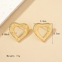 1 Pair Simple Style Heart Shape Plating Alloy Earrings main image 6
