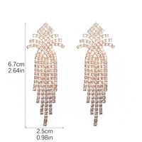 1 Pair Luxurious Geometric Plating Inlay Alloy Rhinestones Drop Earrings sku image 3