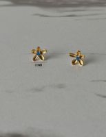 1 Piece Casual Flower Plating Sterling Silver Zircon 18k Gold Plated Silver Plated Ear Studs main image 2