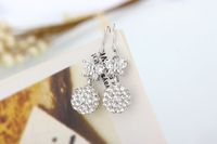 1 Pair Elegant Butterfly Plating Inlay Copper Rhinestones White Gold Plated Drop Earrings main image 5