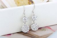 1 Pair Elegant Butterfly Plating Inlay Copper Rhinestones White Gold Plated Drop Earrings main image 4
