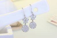 1 Pair Elegant Butterfly Plating Inlay Copper Rhinestones White Gold Plated Drop Earrings main image 3