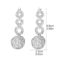 1 Pair Elegant Geometric Water Droplets Heart Shape Plating Inlay Alloy Rhinestones Drop Earrings main image 2