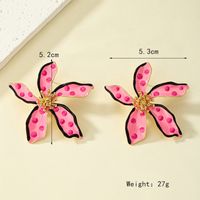 1 Pair Pastoral Flower Enamel Alloy Ear Studs main image 5