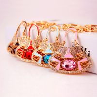 Simple Style Color Block Alloy Inlay Rhinestones Women's Keychain main image 7