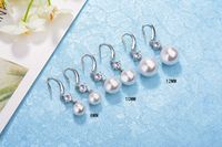 1 Pair Elegant Geometric Plating Inlay Copper Artificial Pearls Zircon White Gold Plated Drop Earrings main image 3