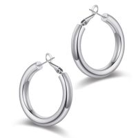1 Pair Vintage Style Simple Style Classic Style Round Plating Hollow Out Copper 14k Gold Plated Hoop Earrings sku image 8