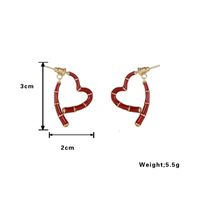 1 Pair Cute Sweet Heart Shape Enamel Plating Alloy Gold Plated Silver Plated Drop Earrings main image 2
