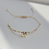 Fashion Letter Seed Bead Knitting Women's Bracelets sku image 45