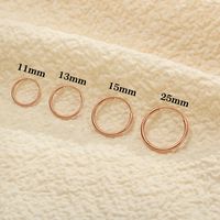 1 Pair Basic Round Plating Copper 14k Gold Plated Hoop Earrings main image 3