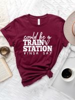 Women's T-shirt Short Sleeve T-shirts Printing Simple Style Letter sku image 1