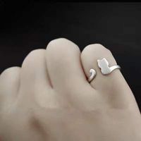 Lady Animal Copper White Gold Plated Open Rings In Bulk main image 3